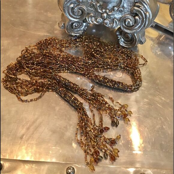 BEADED BELT or Sash with fringed ends! - Picture 1 of 11